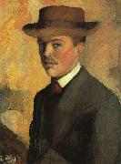 Self Portrait with Hat  qq August Macke